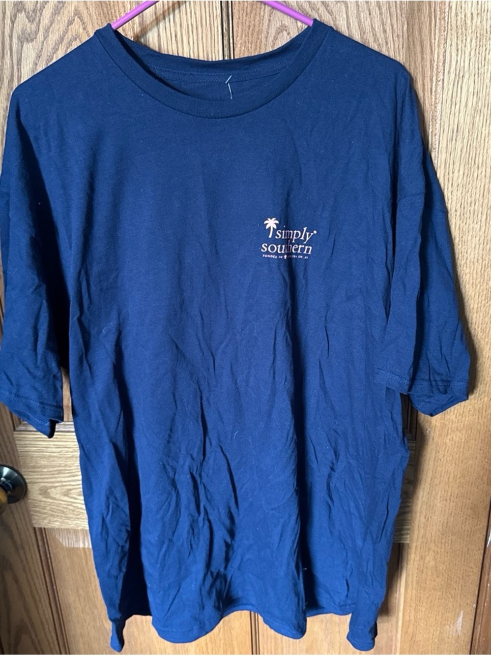 Simply Southern Navy Tee with White Logo